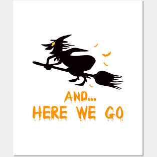 Witch Crafty On A Dark Desert Highways Halloween Posters and Art